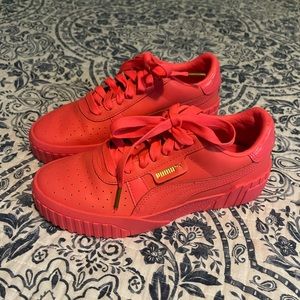New Puma woman sneakers bright orange/coral